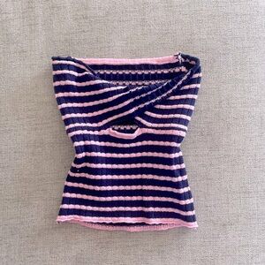 Pink and Navy Blue Tup top